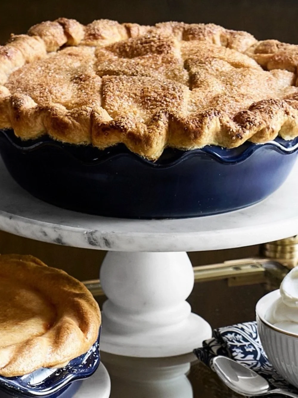 Williams Sonoma Emile Henry French Ceramic ruffled pie pan